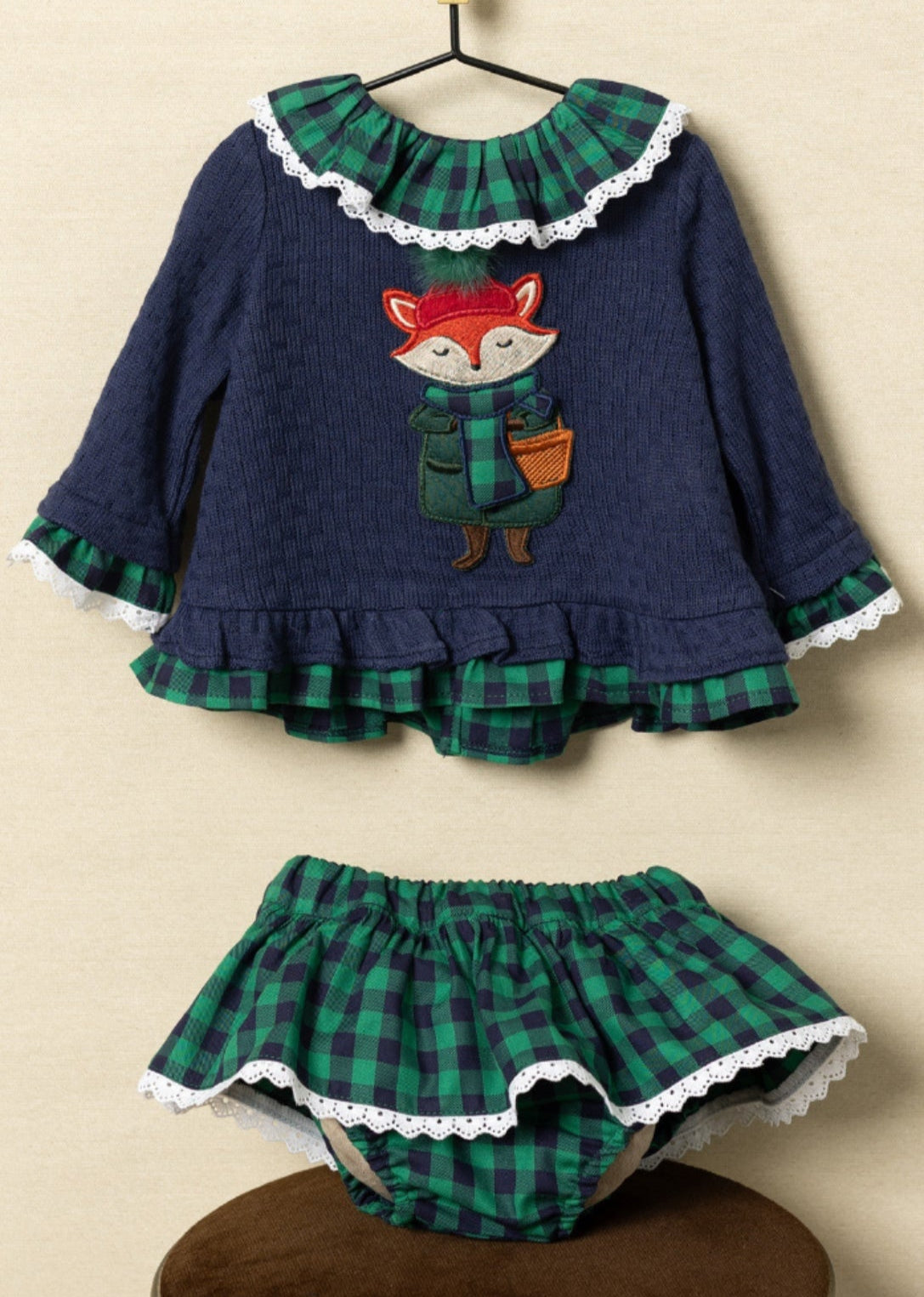 Conjunto jersey y falda bebe niña