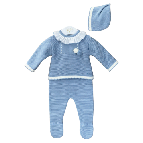 Conjunto de punto capota azul