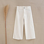Pantalón culotte de niña blanco