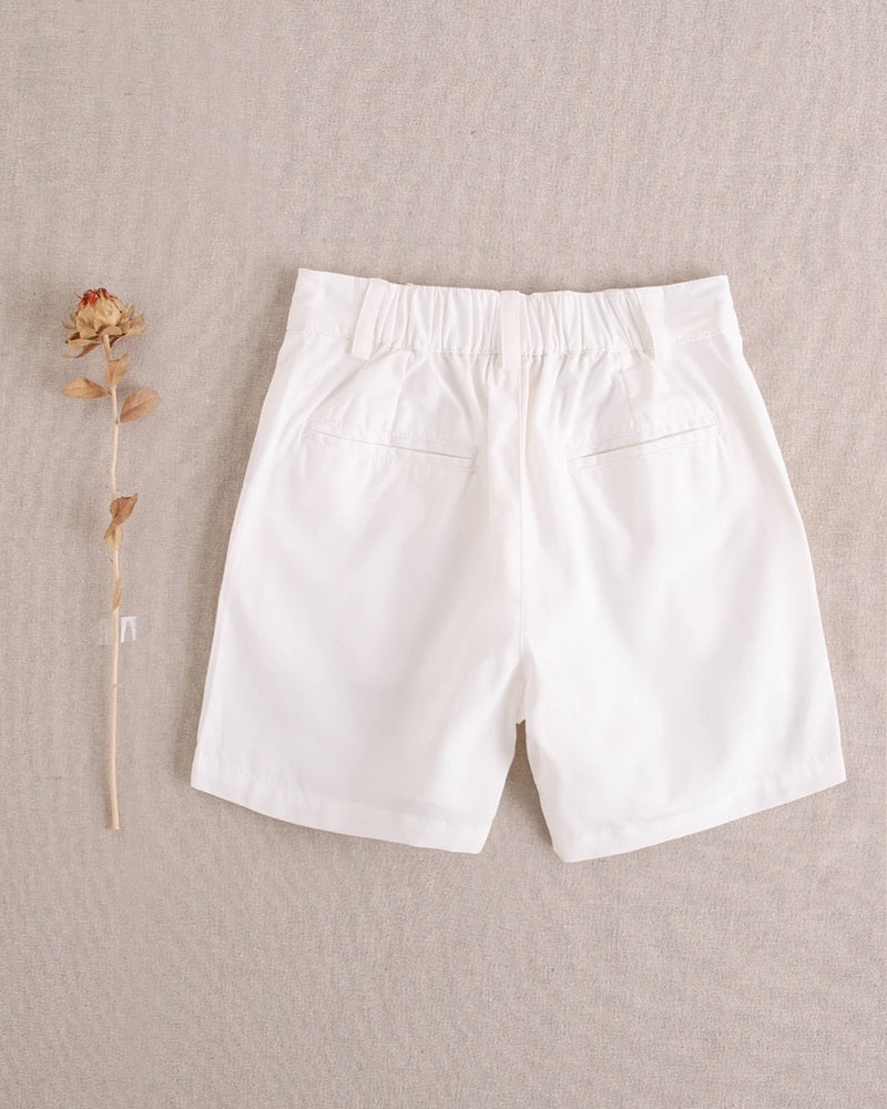 Bermuda de niño blanca de algodón