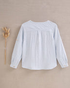 Camisa de niño de cuadros azul pastel
