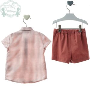 Conjunto camisa cota y bermuda bebé niño MAEMUKI