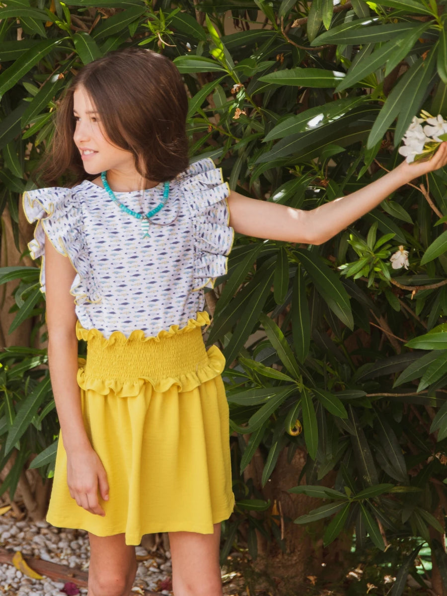 Conjunto niña camisa y falda SARDINES