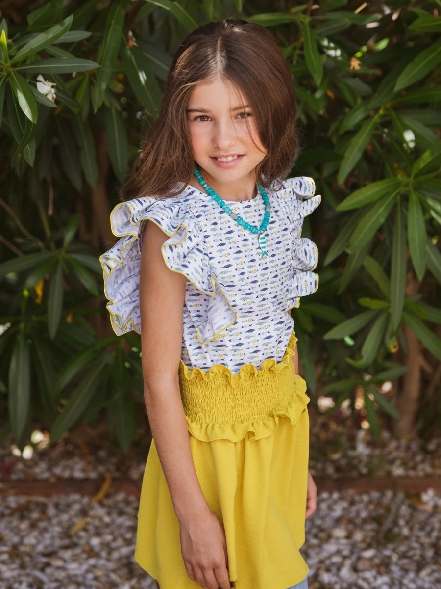 Conjunto niña camisa y falda SARDINES