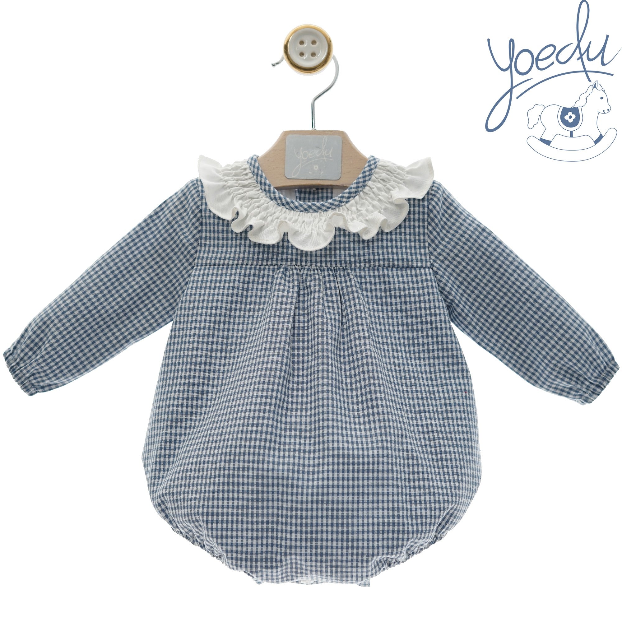 Pelele vichy azul Seda