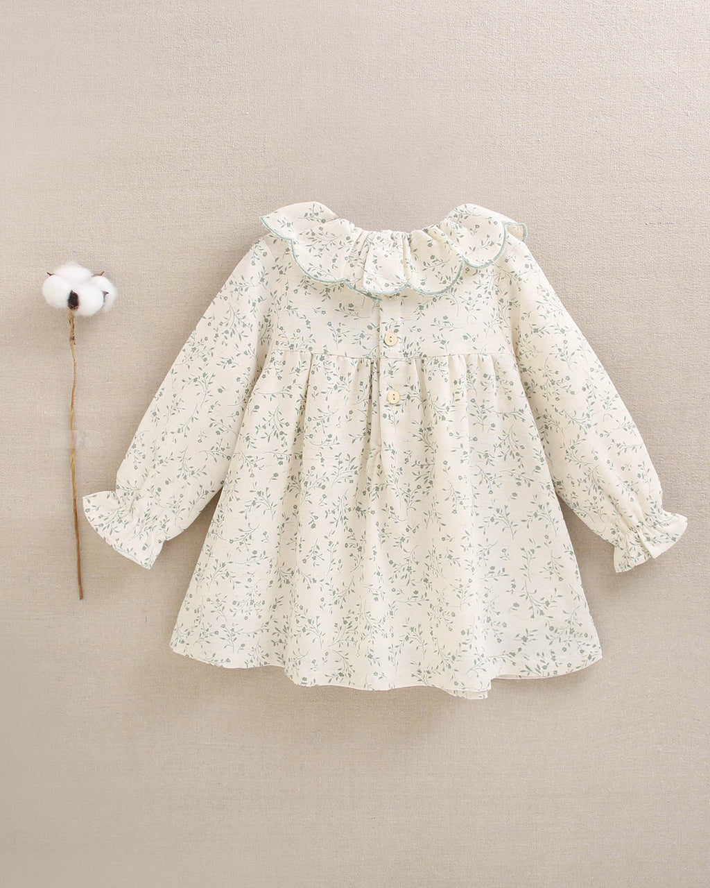 Vestido bebé crudo estampado floral