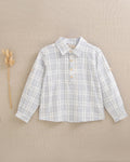 Camisa niño cuadros azul