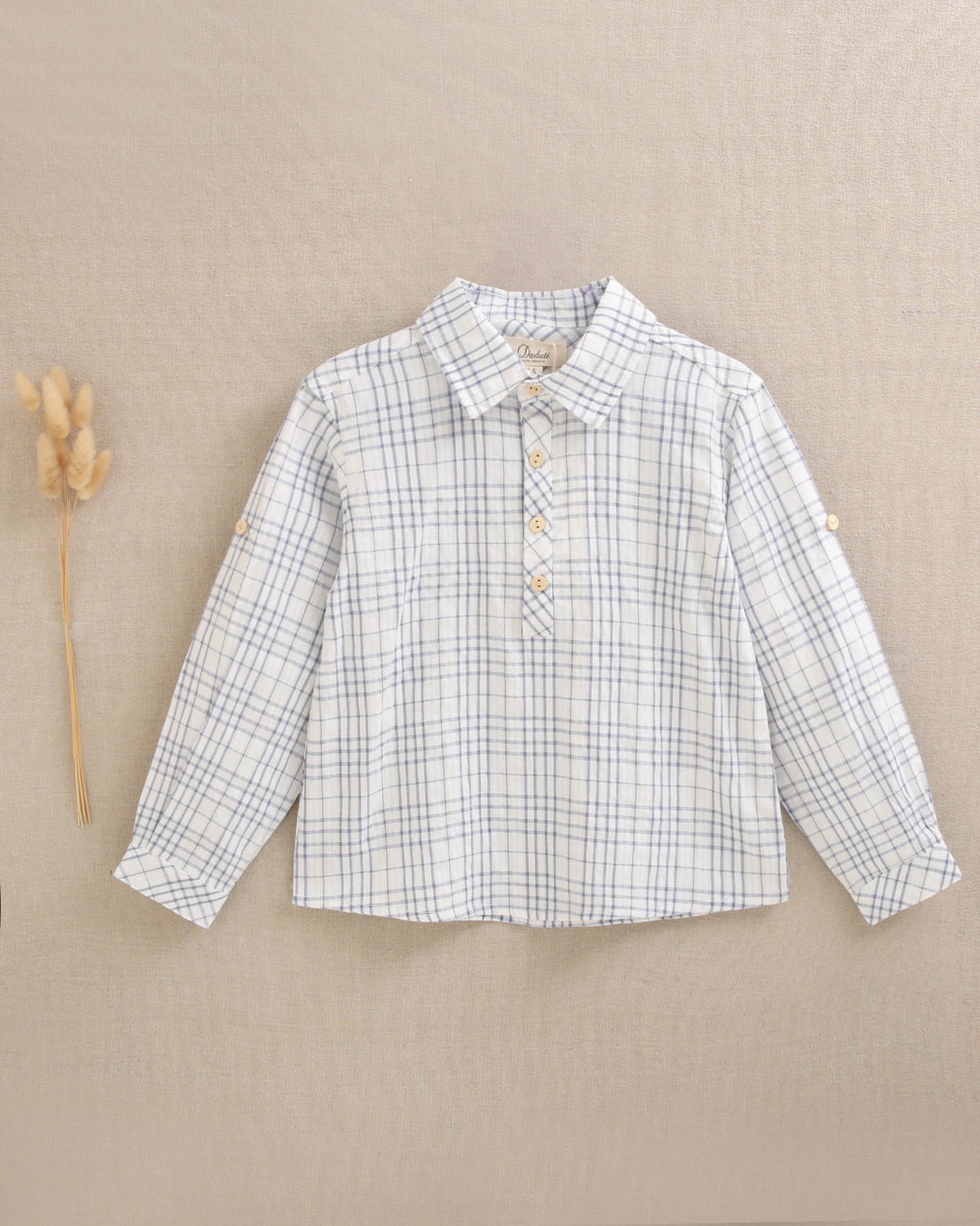 Camisa niño cuadros azul