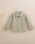 Camisa de bebé niño cuadros Vichy verde