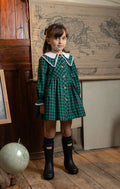 Vestido cuadro vichi verde niña