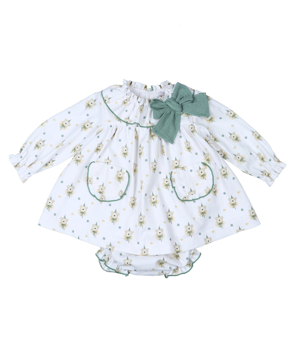 Conjunto Braga Bebé Blanco y Verde