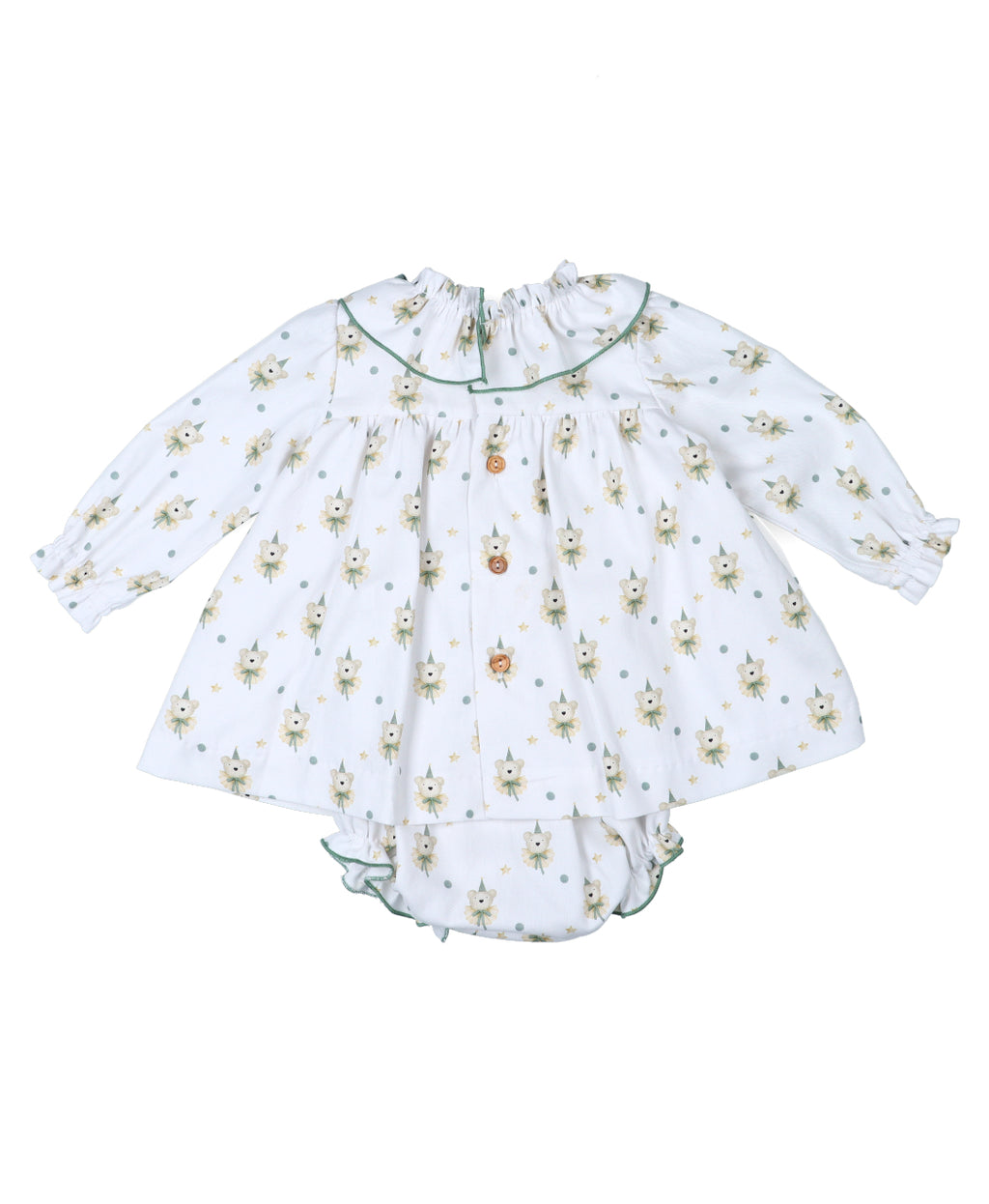 Conjunto Braga Bebé Blanco y Verde