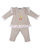 Conjunto sudadera volante largo Bosque de sueños