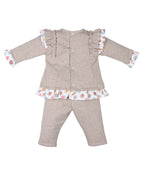 Conjunto sudadera volante largo Bosque de sueños