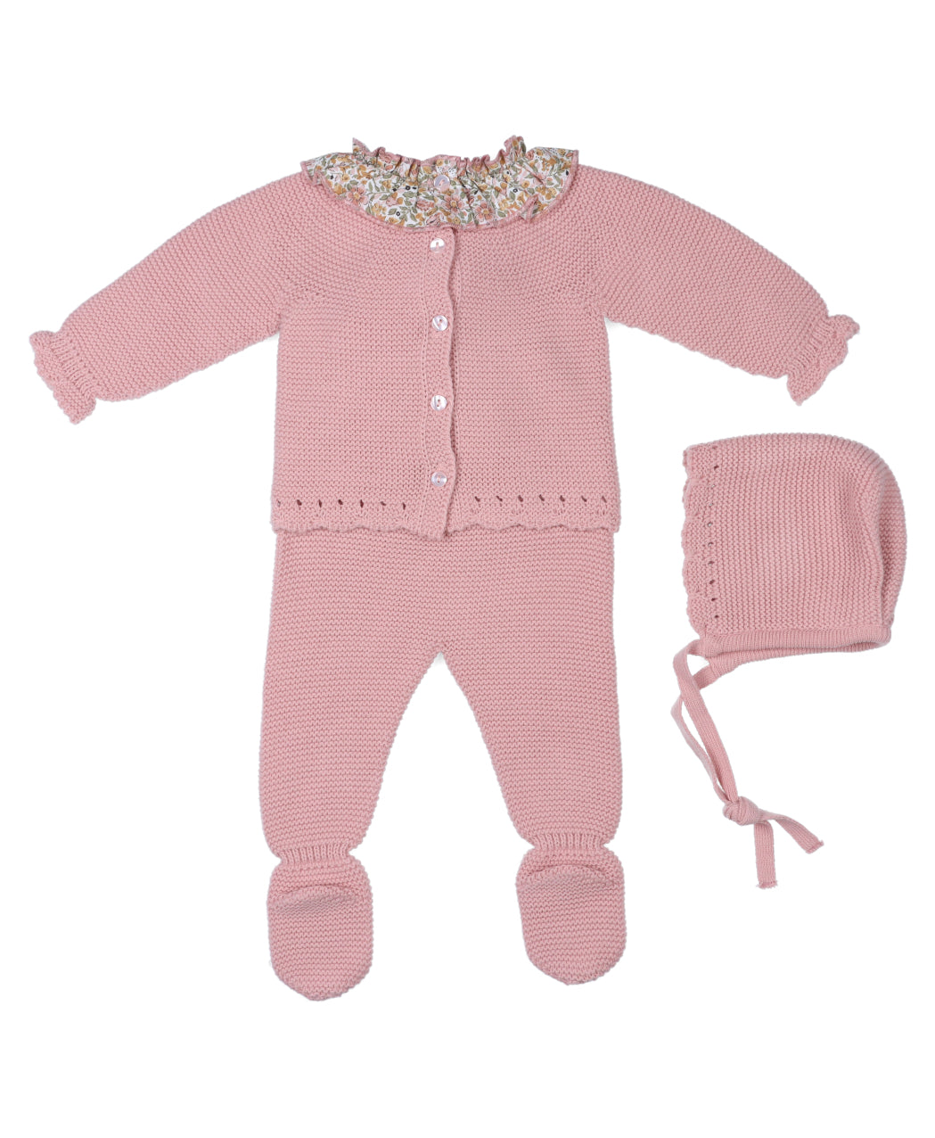 Conjuntocanastilla de 3 piezas bebe niña