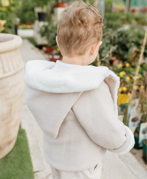 Abrigo punto y borreguito