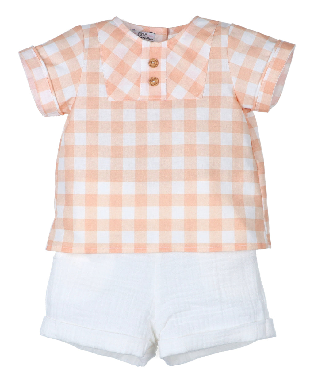 Cjto Niño Vichy Orange