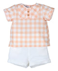 Cjto Niño Vichy Orange