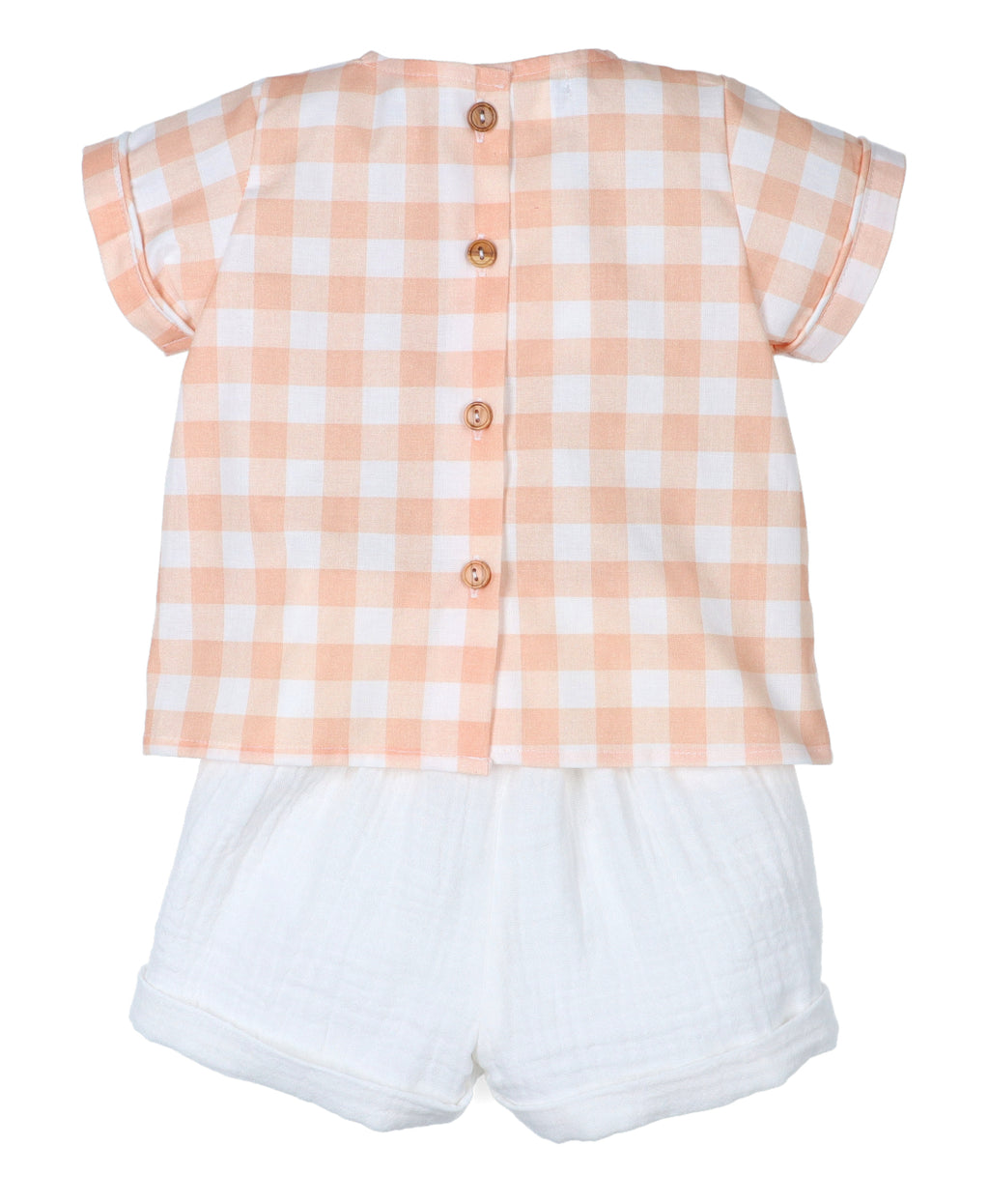 Cjto Niño Vichy Orange