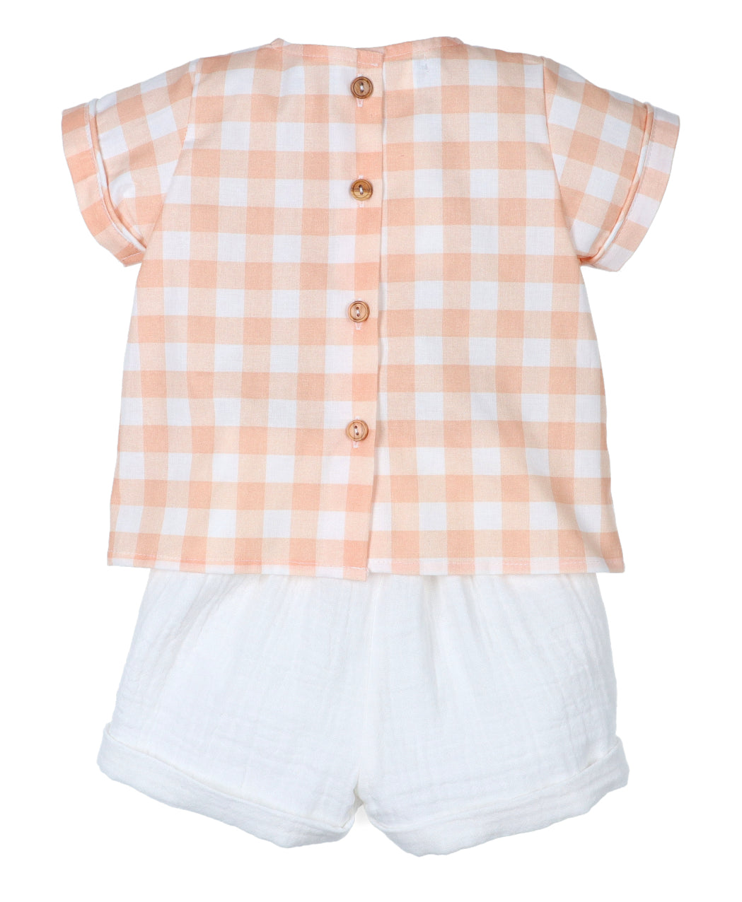 Cjto Niño Vichy Orange