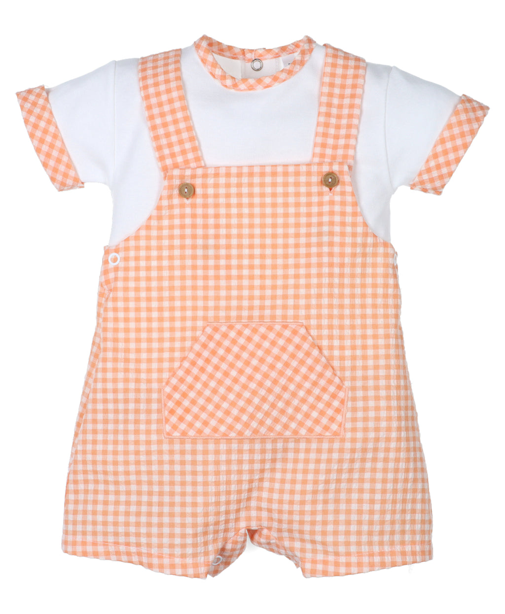 Conjunto Peto Vichy Naranja