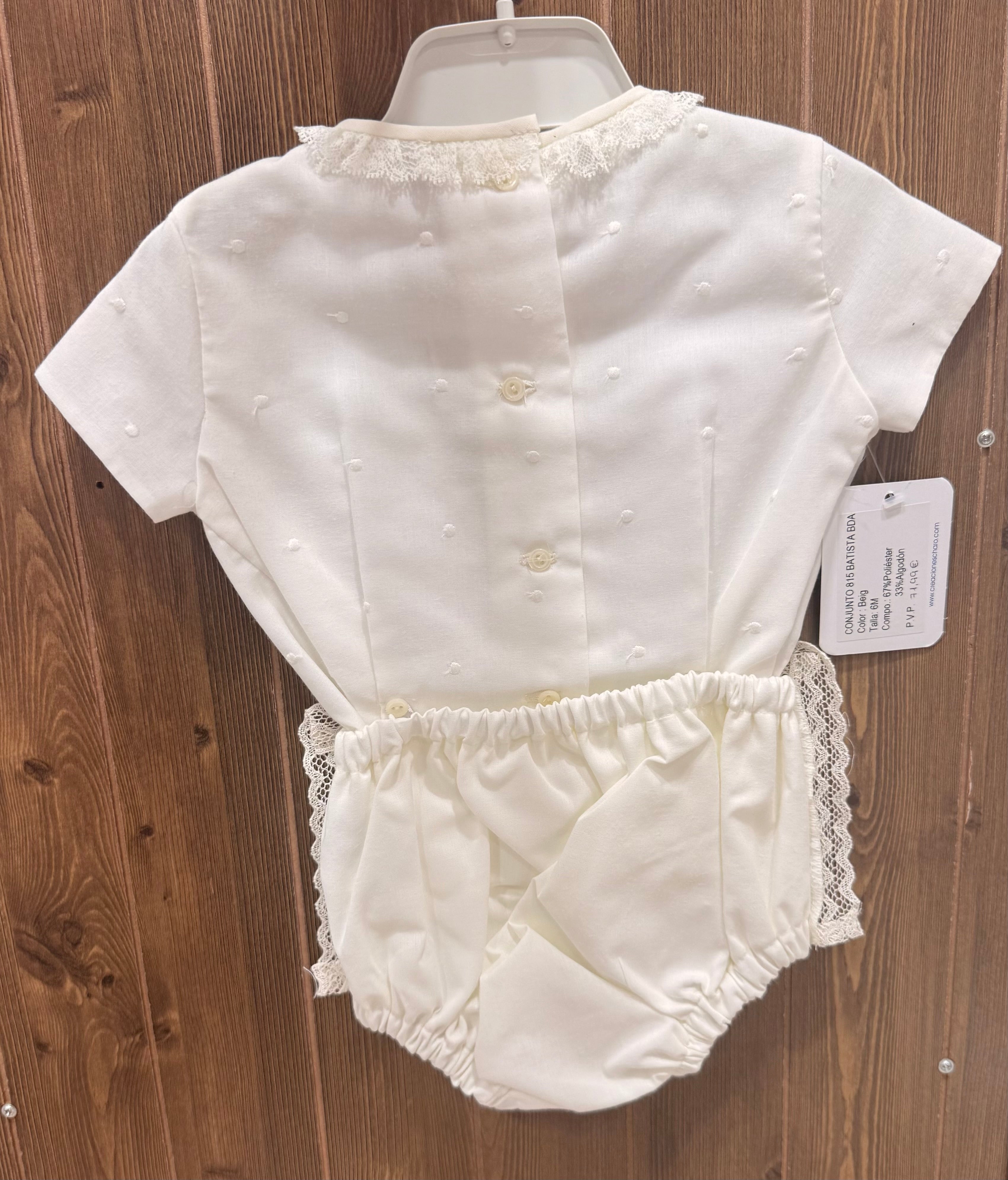 Conjunto 815 Batista BDA Bautizo CREACIONES CHARO