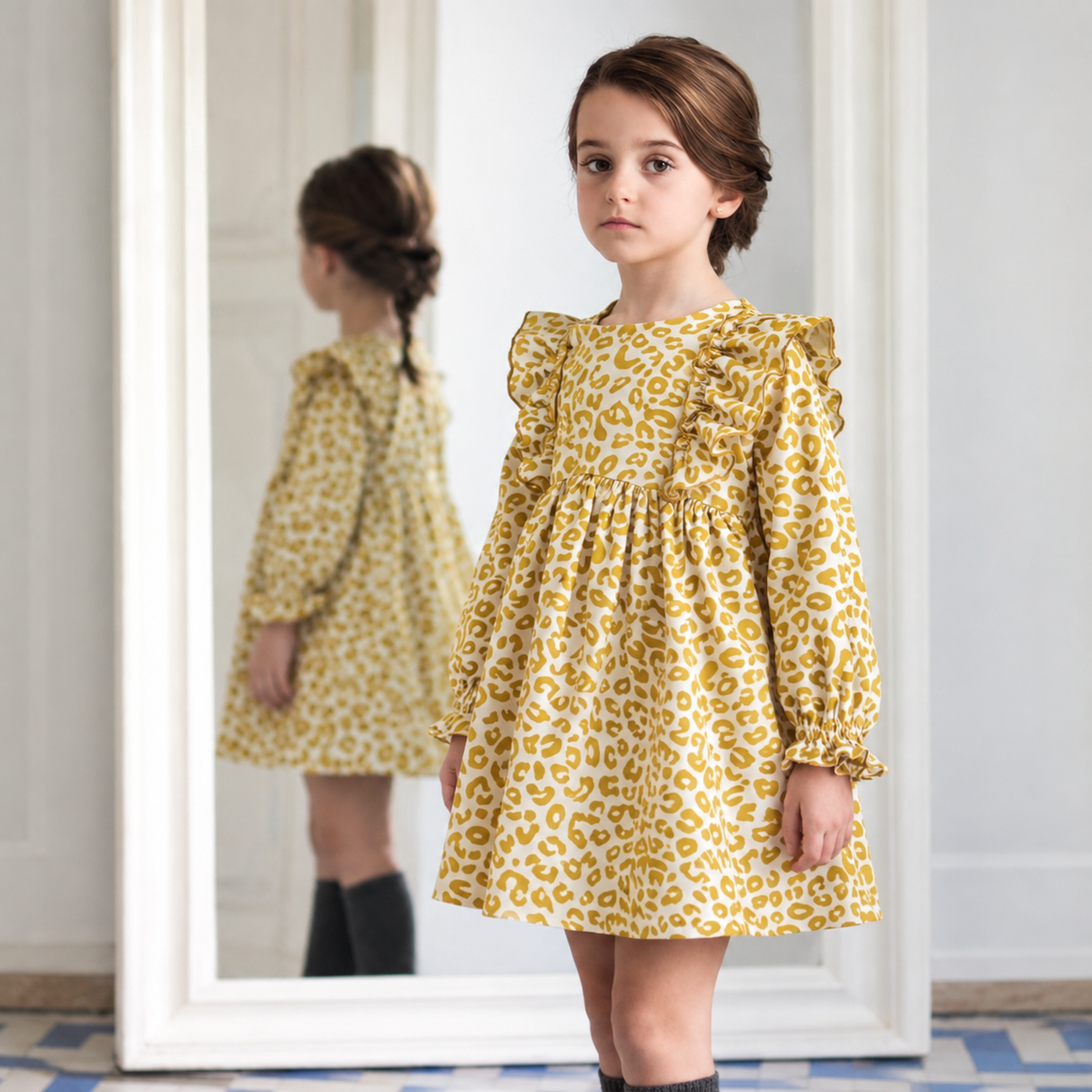 Vestido niña animal print TULIP 8003VE EVE CHILDREN