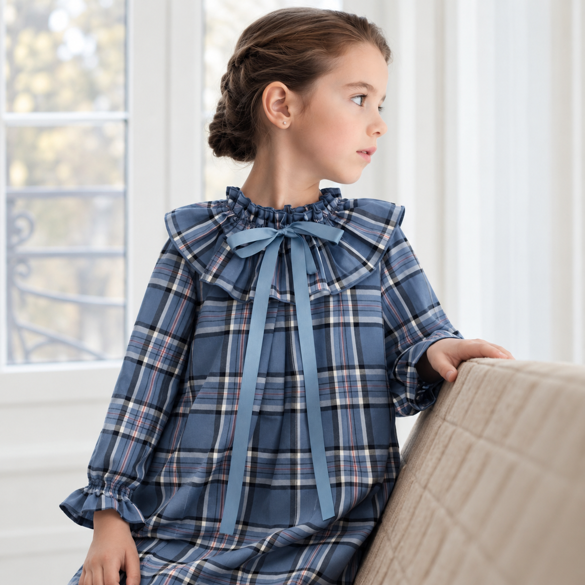Vestido de cuadros DAISY 8013VE EVE CHILDREN