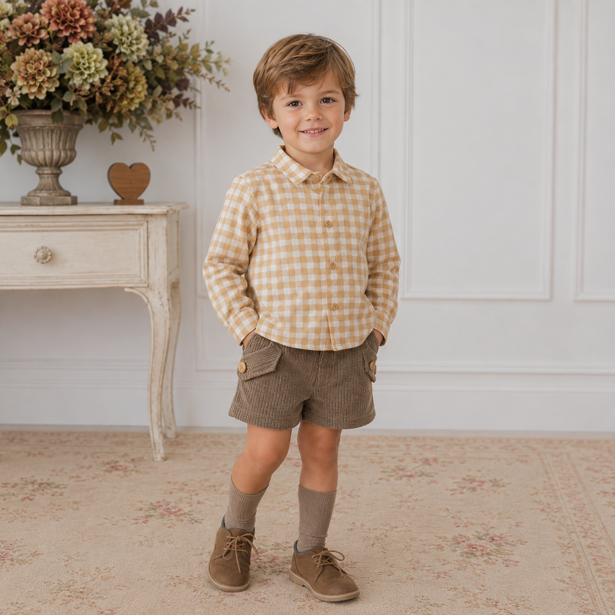 CONJUNTO NIÑO PANTALON CORTO ART.1852 "Familia CURRY" MARTA Y PAULA
