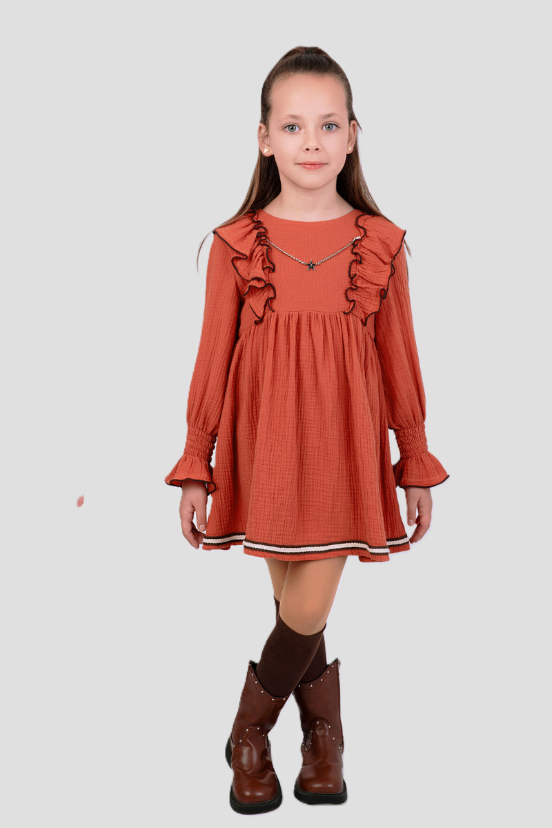 Vestido bambula con collar estrella