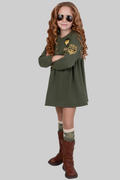 Vestido Lisa verde militar