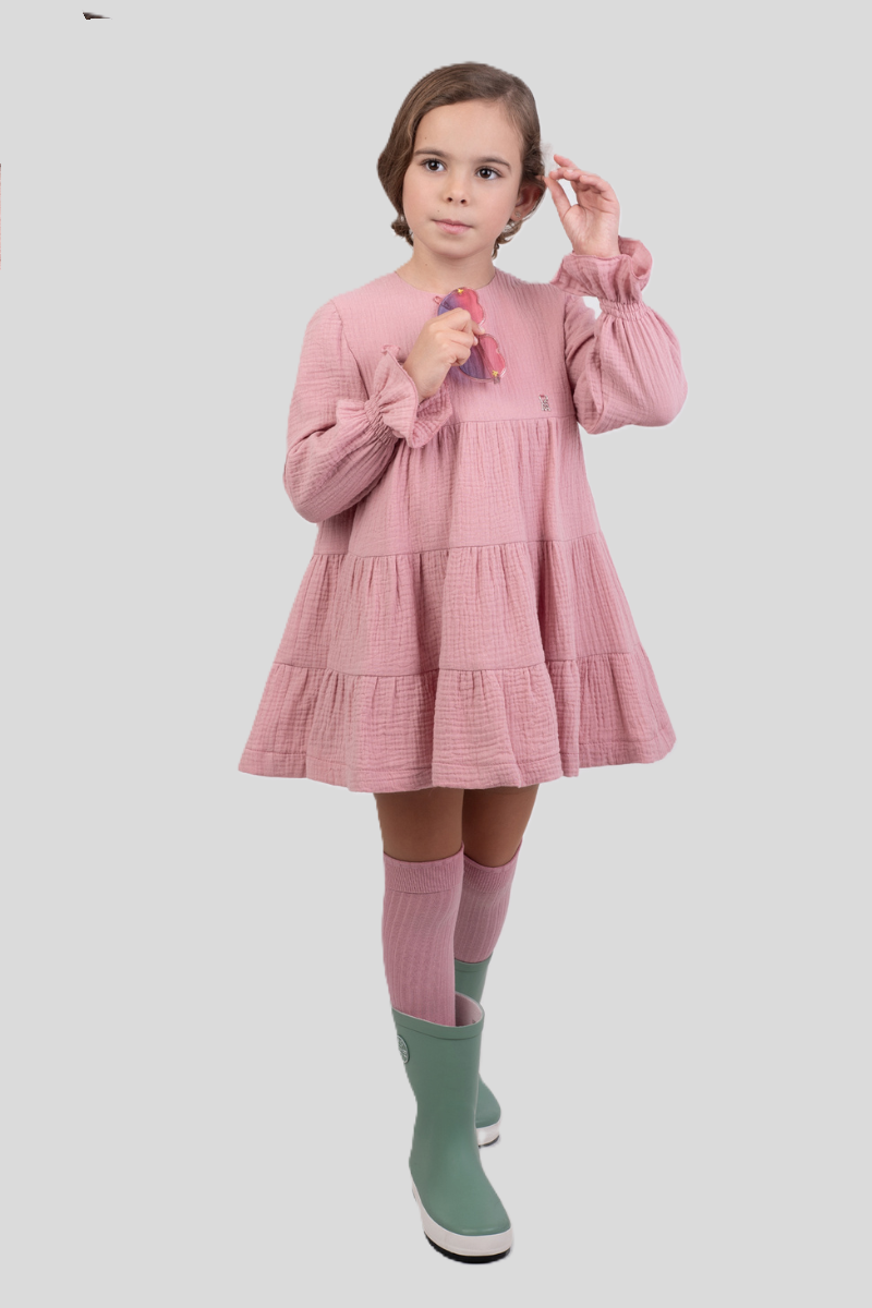 Vestido bambula con volantes