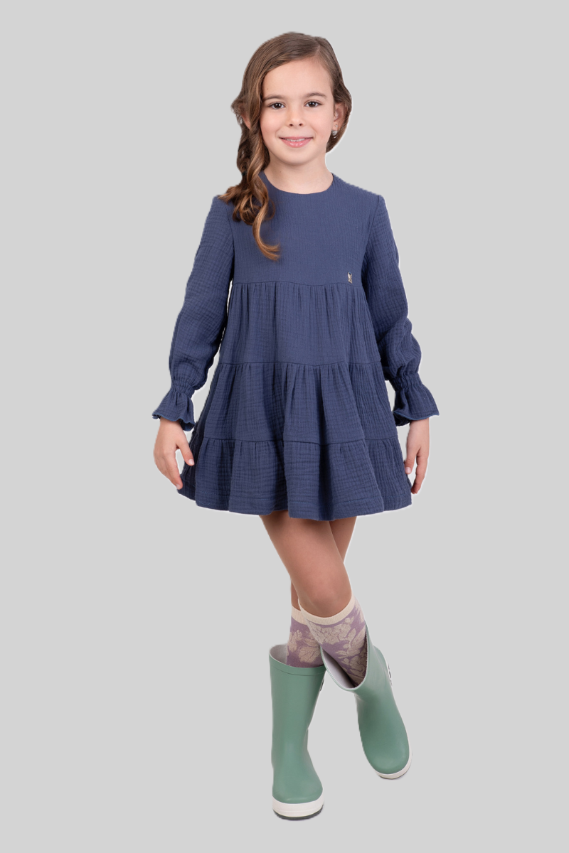 Vestido bambula con volantes