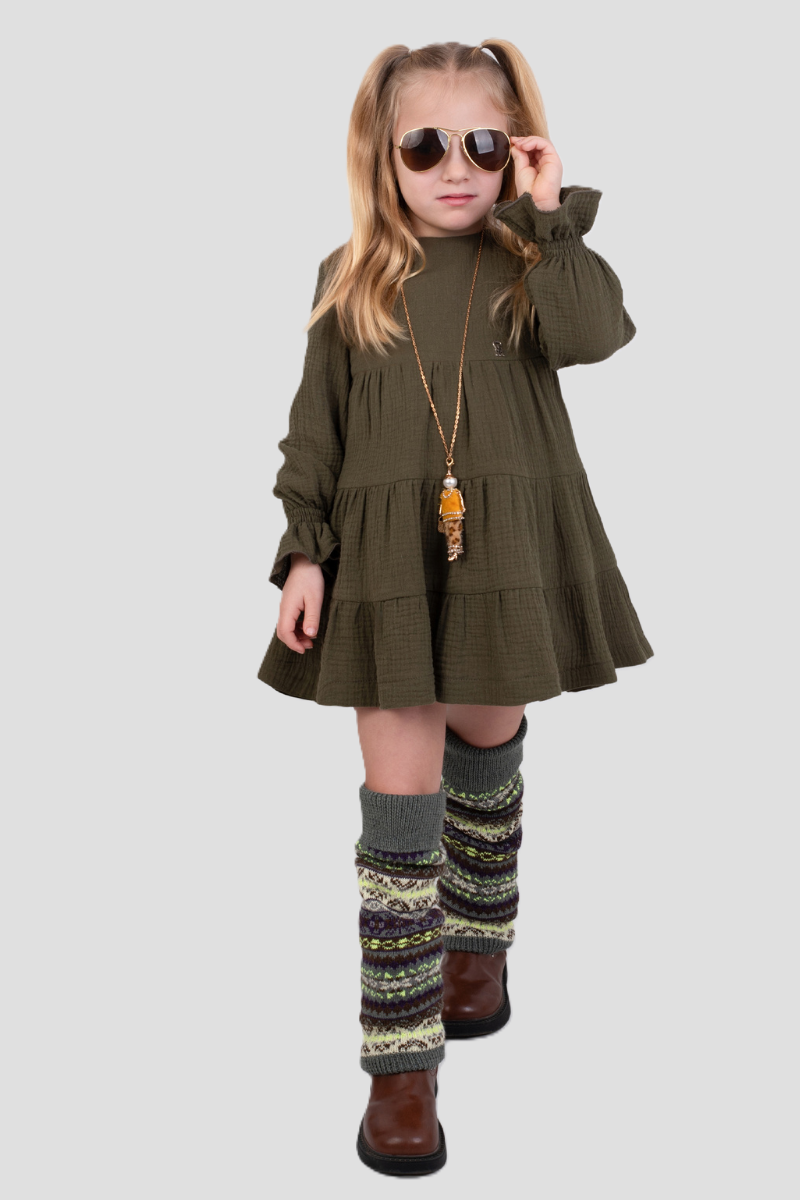 Vestido bambula con volantes