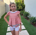 Conjunto short niña CORAL