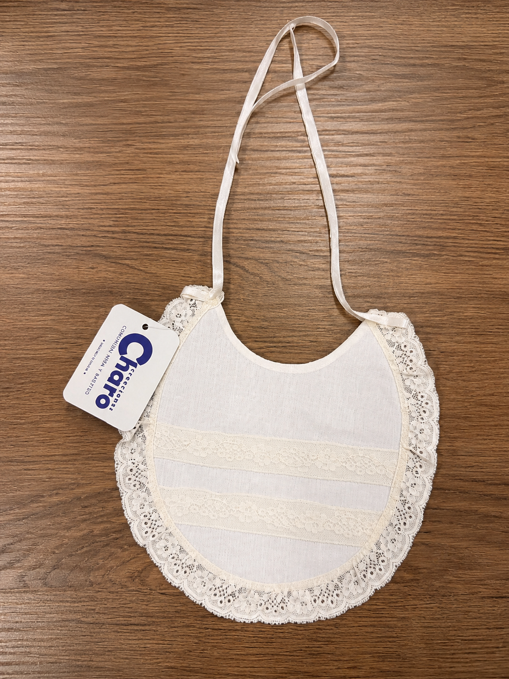 Babero Bautismo CREACIONES CHARO