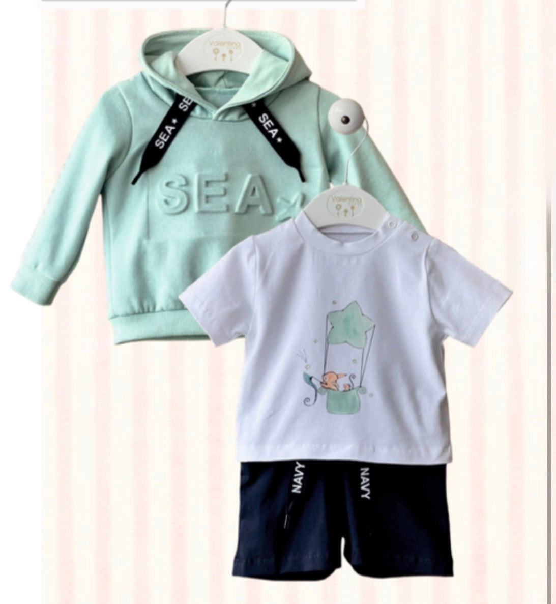 Conjunto tres piezas niño HAPPY WATER GREEN