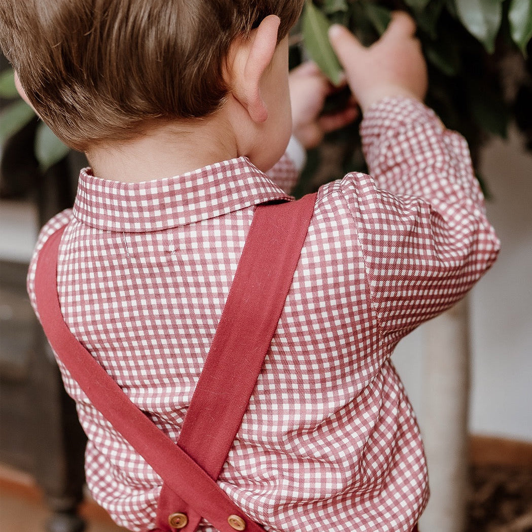 Peto y camisa bebe niño 32480 "FAMILIA LIBERTY" POPYS