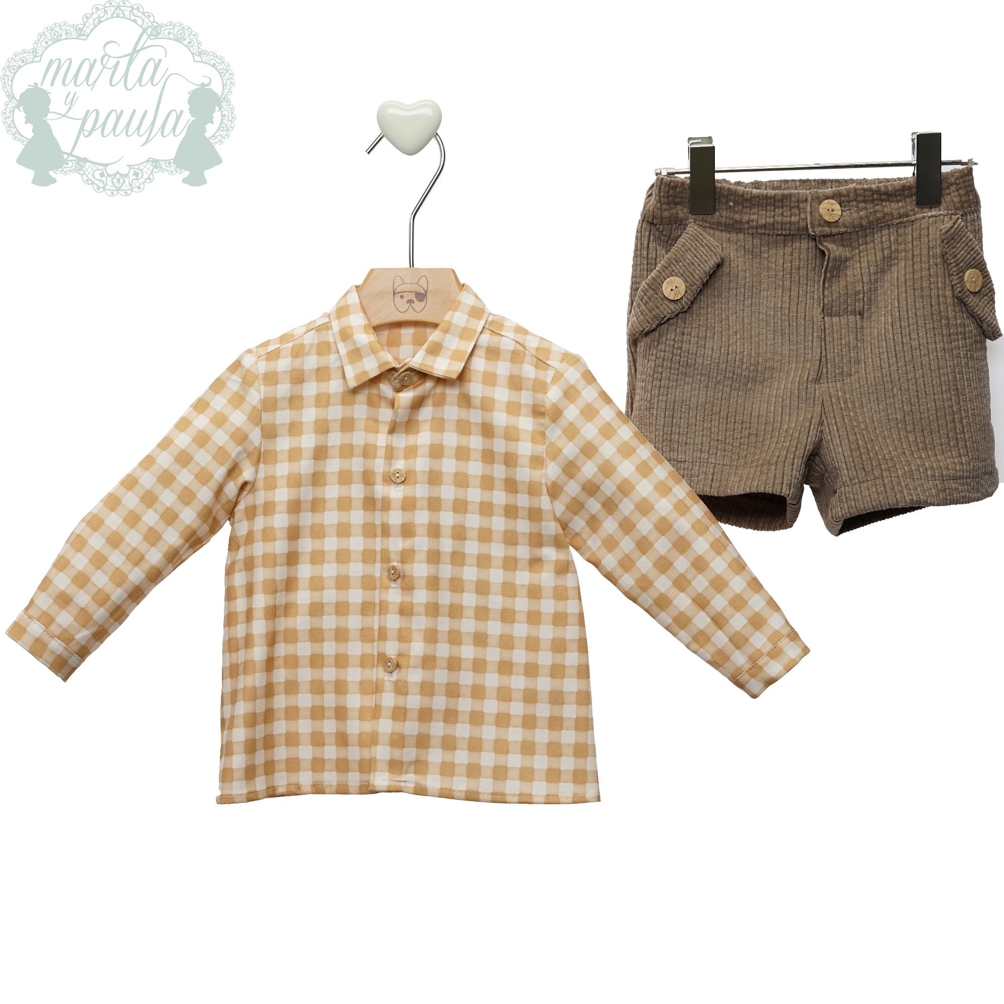 CONJUNTO NIÑO PANTALON CORTO ART.1852 "Familia CURRY" MARTA Y PAULA