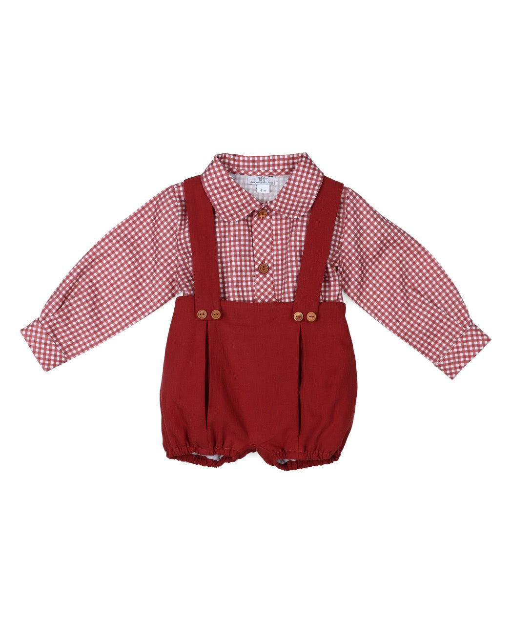 Peto y camisa bebe niño 32480 "FAMILIA LIBERTY" POPYS