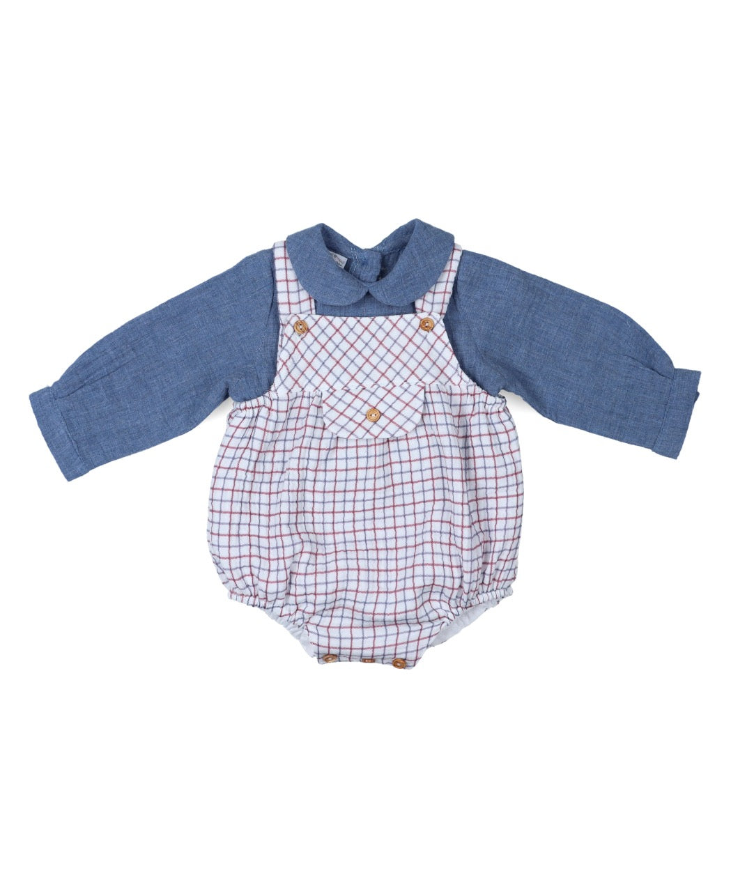 Peto y camisa bebe niño 32558 "FAMILIA PAISLEY" POPYS