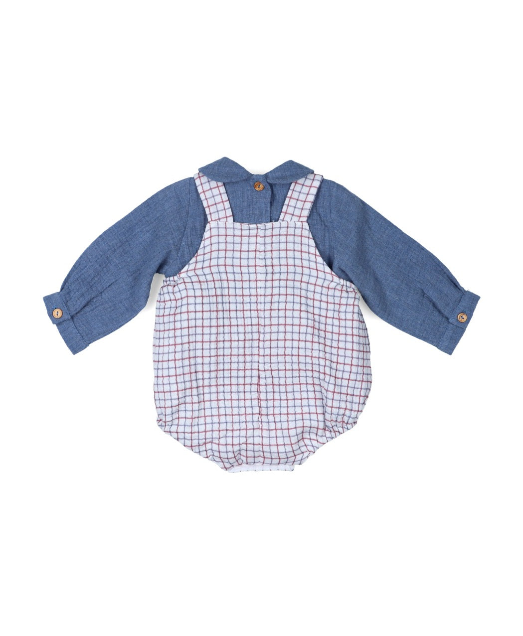 Peto y camisa bebe niño 32558 "FAMILIA PAISLEY" POPYS