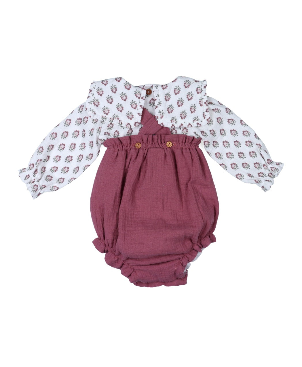 Pelele mas camisa bebe niña 32503 "FAMILIA IKAT"