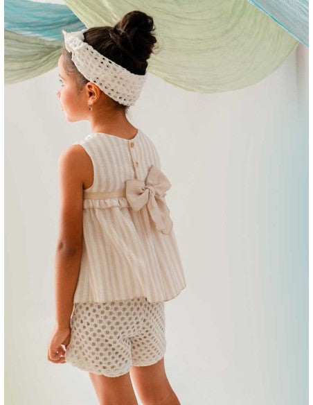 Conjunto niña short y blusa ceremonia BOSSA