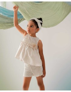 Conjunto niña short y blusa ceremonia BOSSA