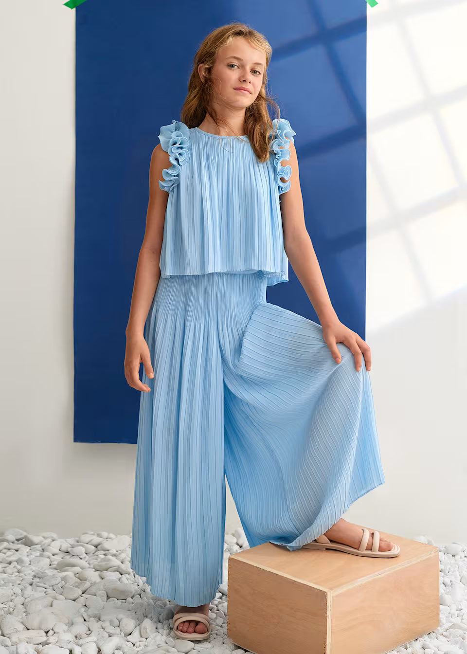 Conjunto pantalón gasa niña